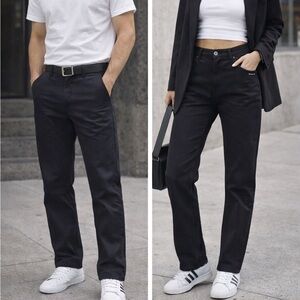 Calvin Klein Black Straight-Leg Men's Jeans